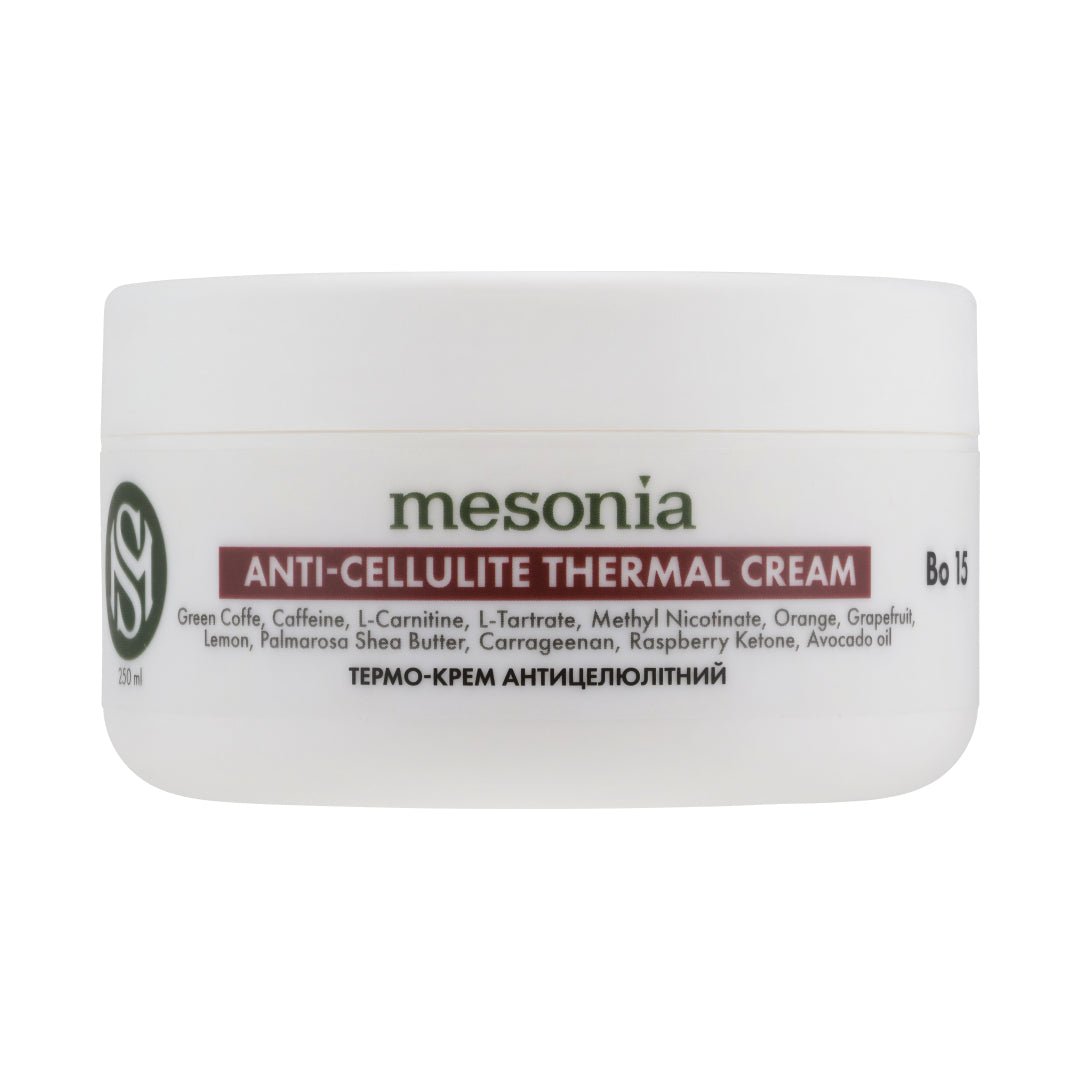 Anti-cellulite thermocream with Capsicum olerisin, L-carnitine L-tartrate - fat-burning substance, activates fat metabolism, antioxidant - buy in Ukraine | Price in the shop Mesonia Anti-cellulite thermocream with Capsicum olerisin, L-carnitine L-tartrate - fat-burning substance, activates fat metabolism, antioxidant - buy in Ukraine | Price in the shop Mesonia