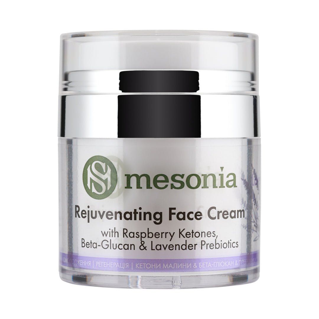 Rejuvenating cream with raspberry ketones, beta-glucan, lavender prebiotics