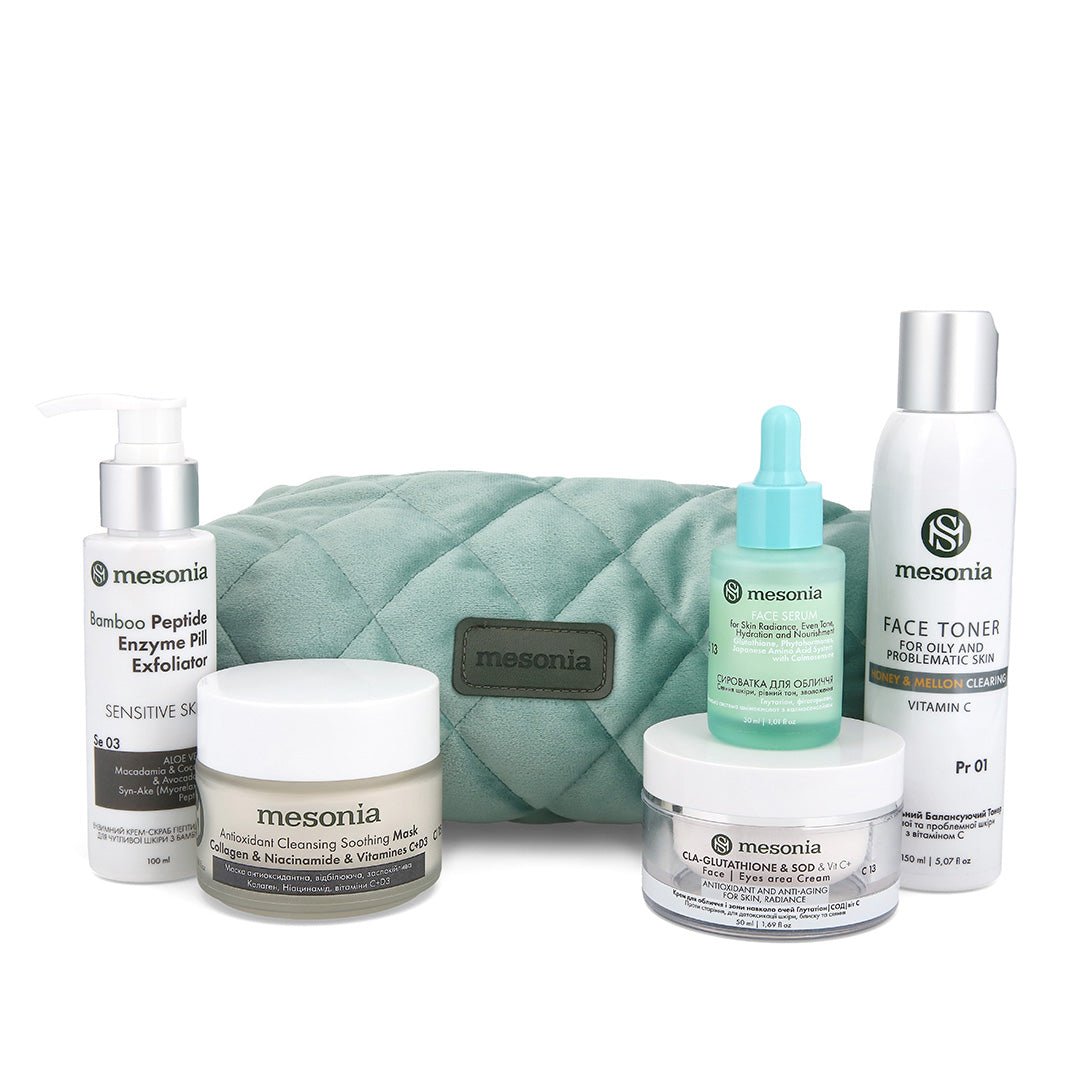 Set12: Detox set of professional rejuvenating care with a complex of p