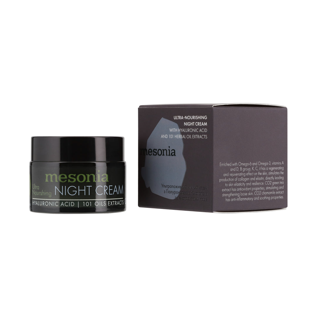 Ultra-nourishing night cream with Hyaluronic Acid and herbal extracts