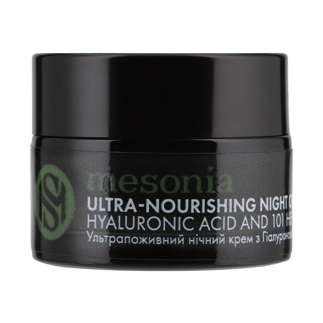 Ultra-nourishing night cream with Hyaluronic Acid and herbal extracts