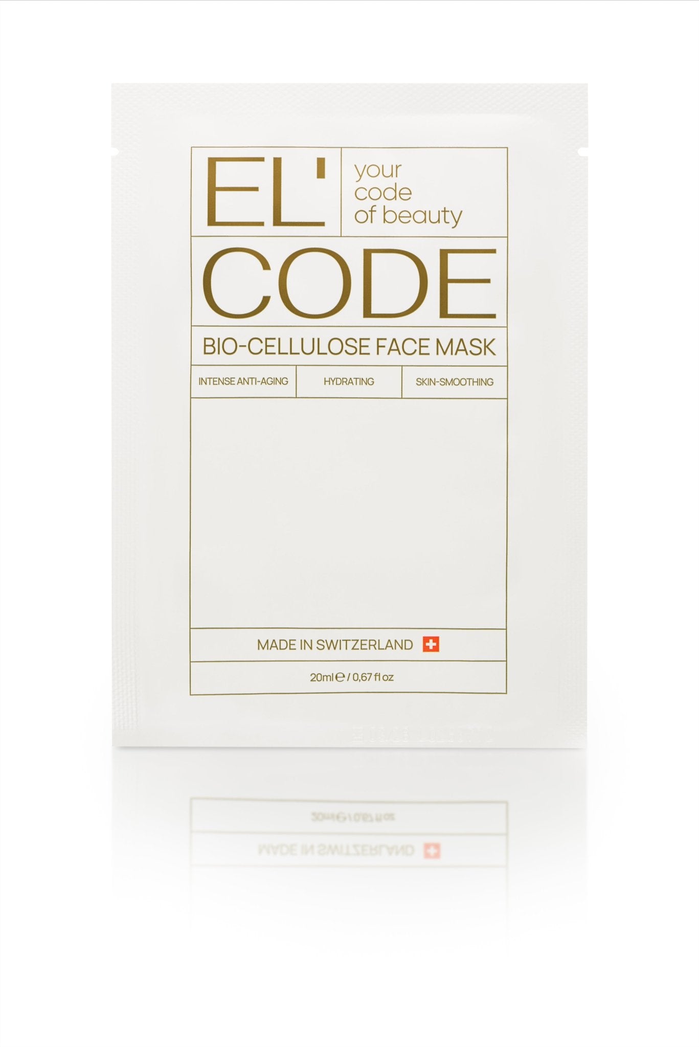 Антивозрастная биоцеллюлозная маска для лица El'Code