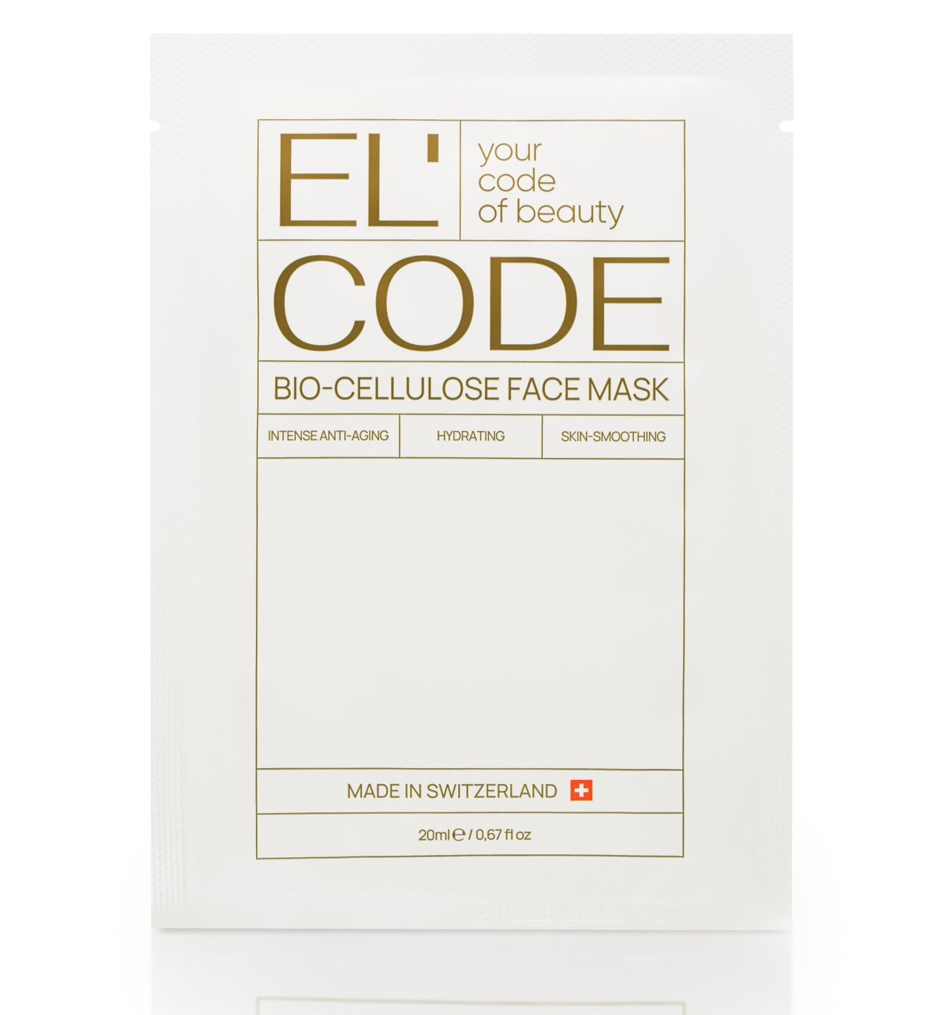 Антивозрастная биоцеллюлозная маска для лица El'Code