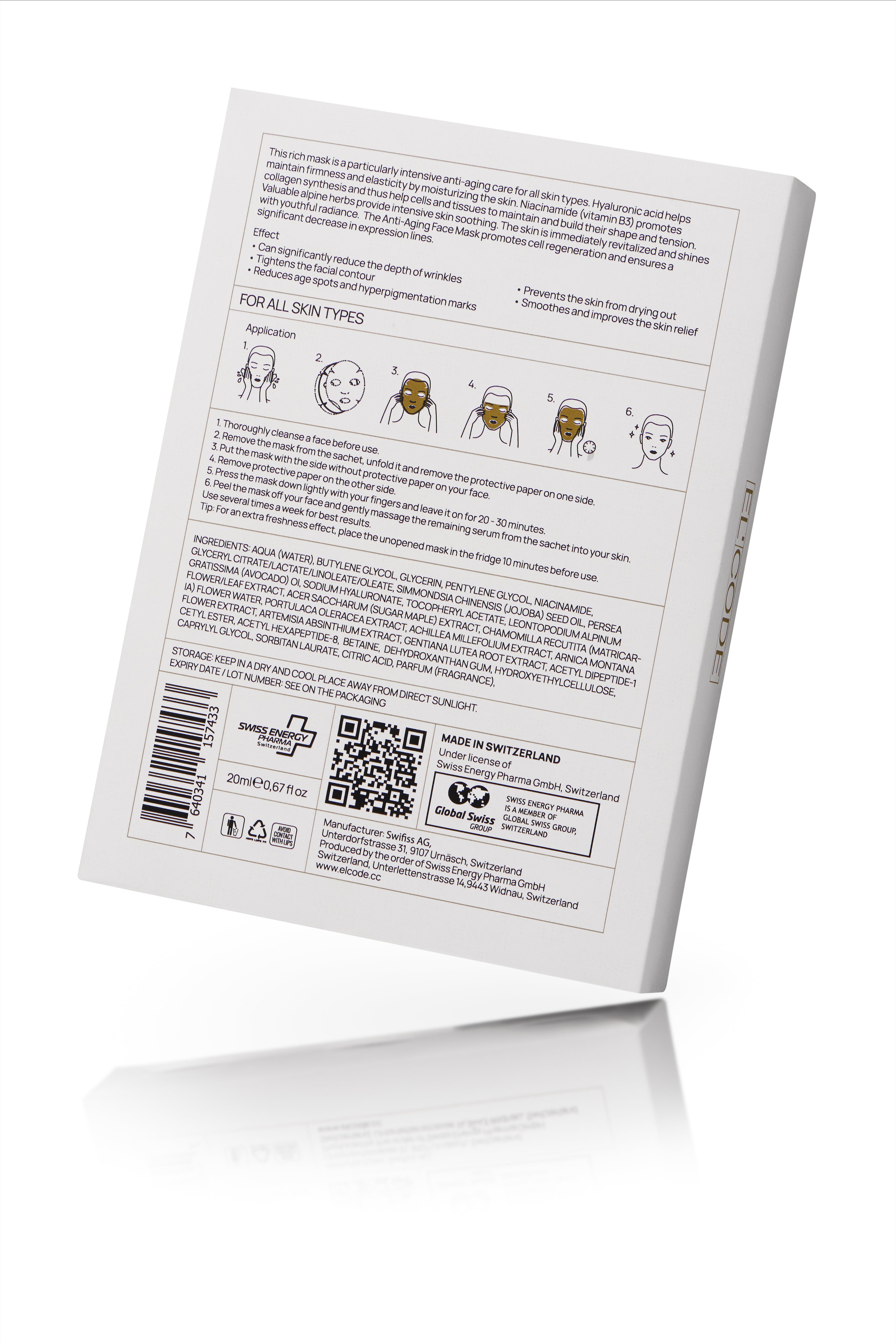 El’Code Bio-Cellulose Face Mask