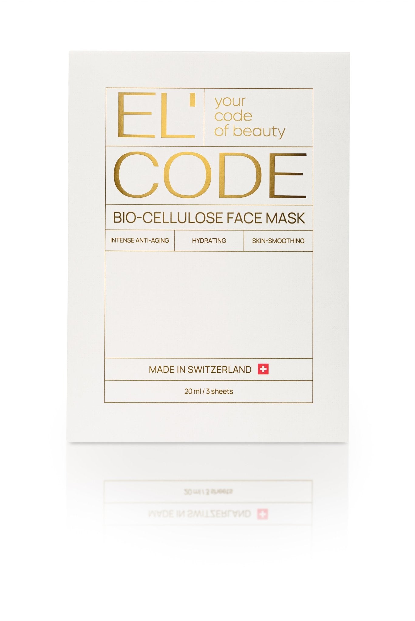 Антивозрастная биоцеллюлозная маска для лица El'Code