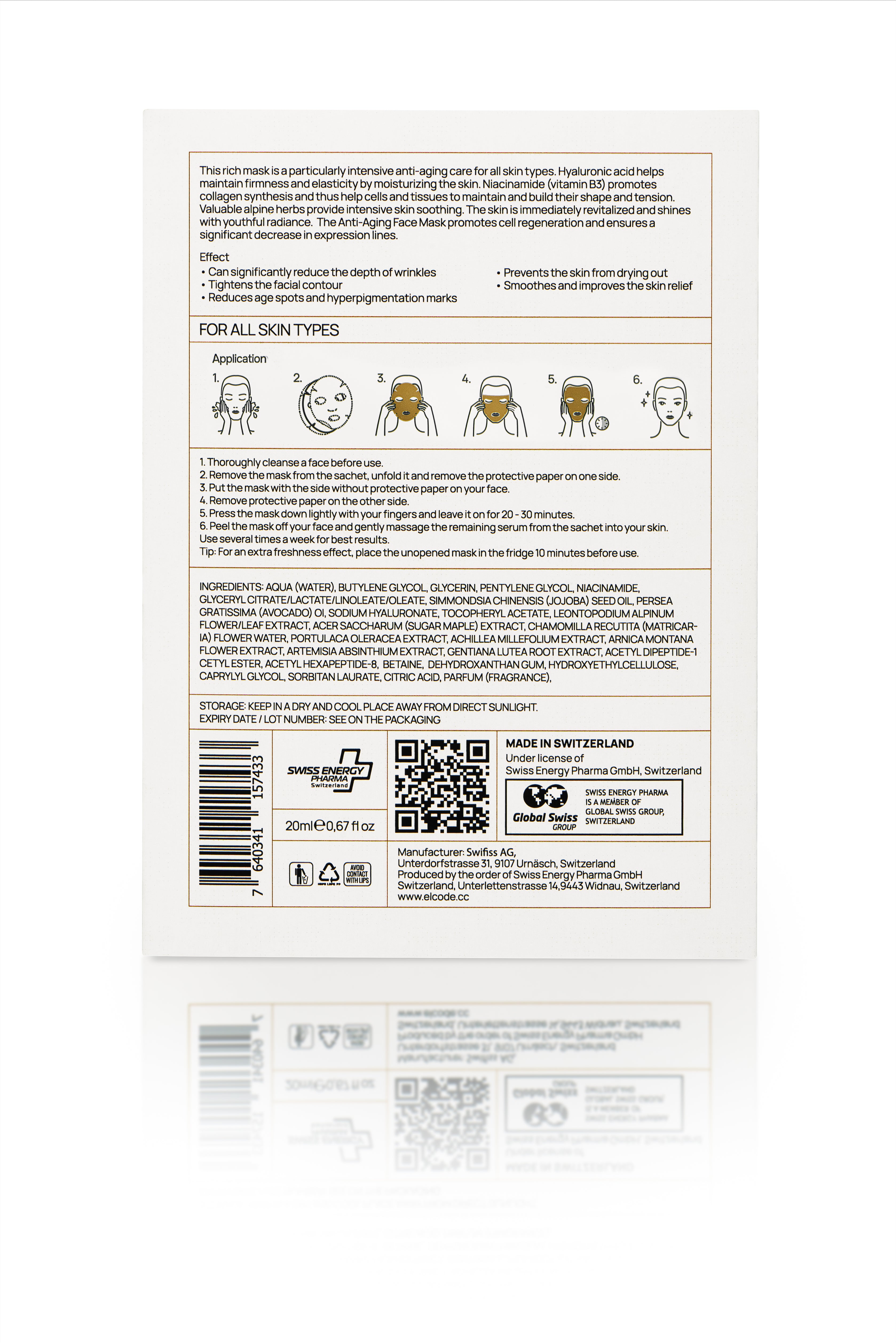 El’Code Bio-Cellulose Face Mask