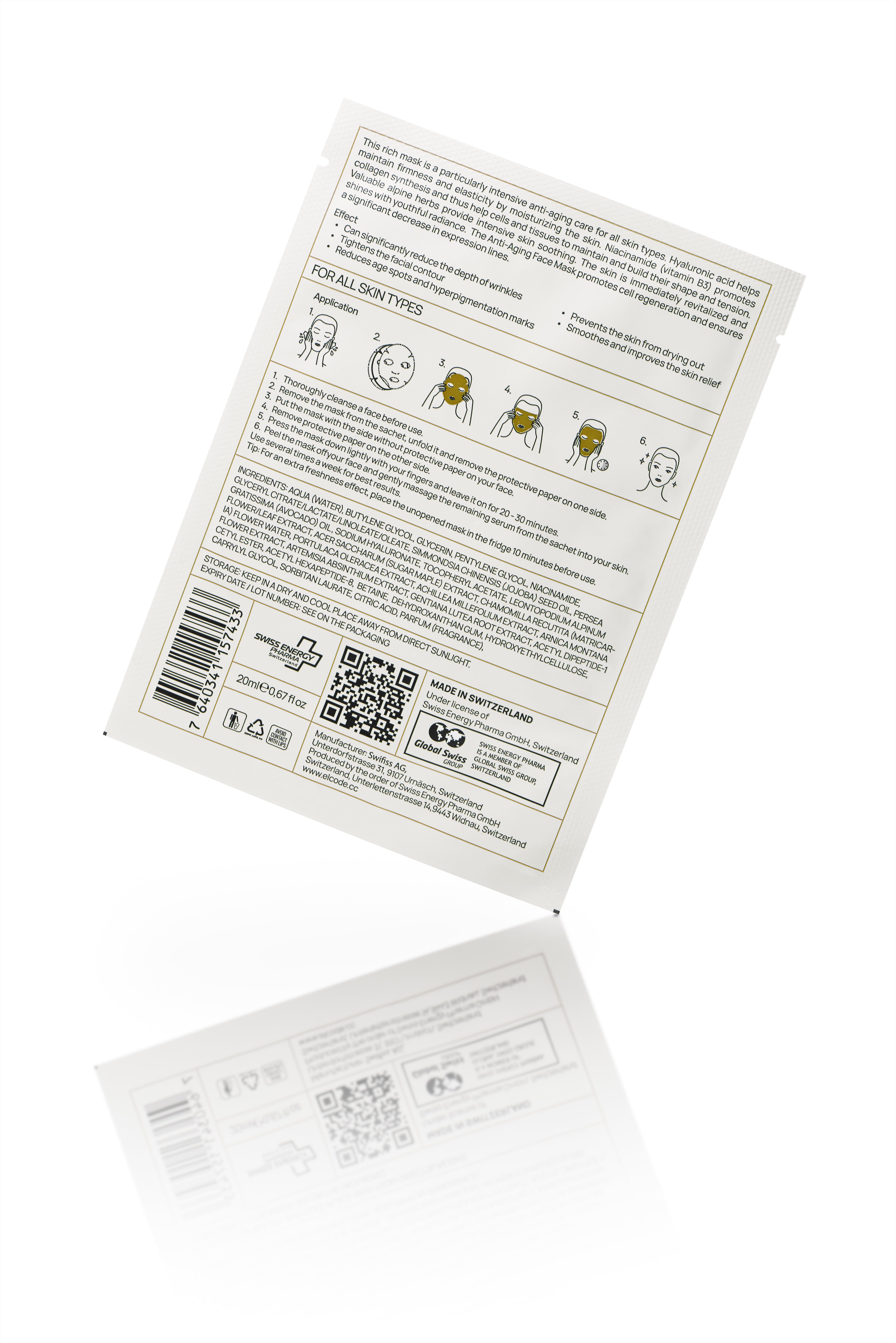 El’Code Bio-Cellulose Face Mask