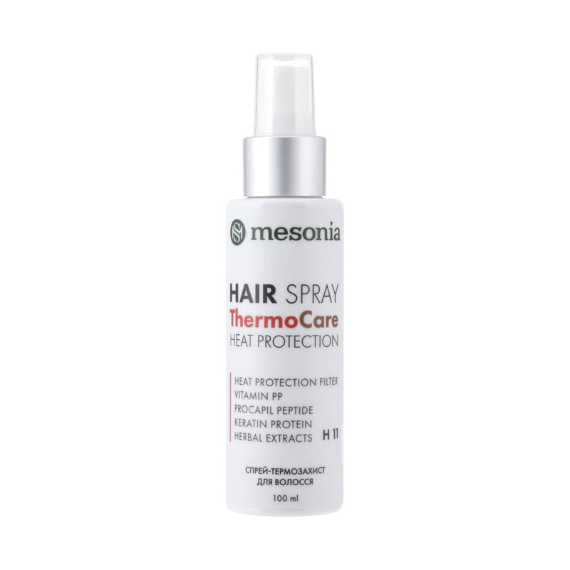 Thermal protection spray for hair with amino acids of silk, niacinamides with a luxurious aroma