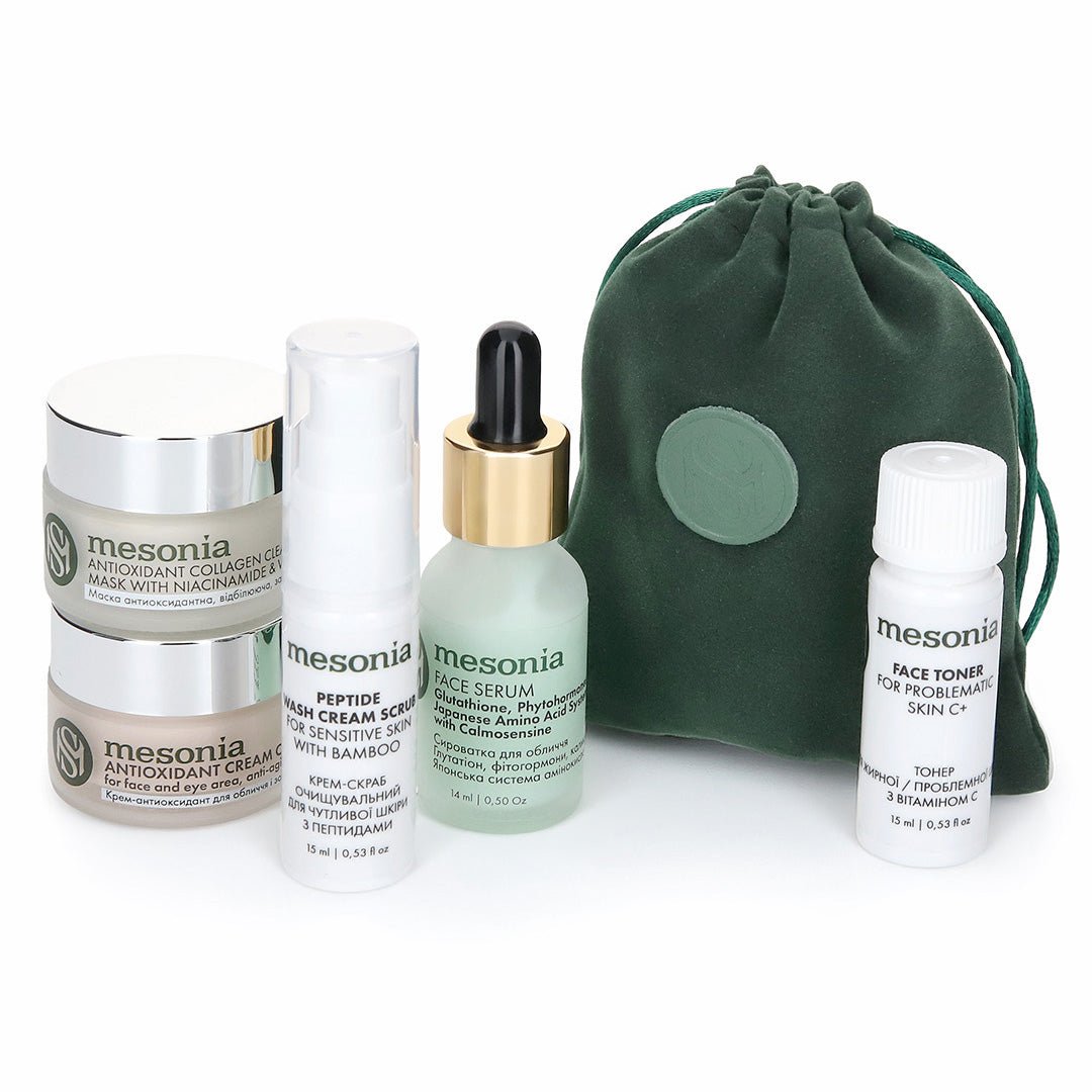 Set12: Detox set of professional rejuvenating care with a complex of p Mesonia Set12: Detox set of professional rejuvenating care with a complex of p Mesonia