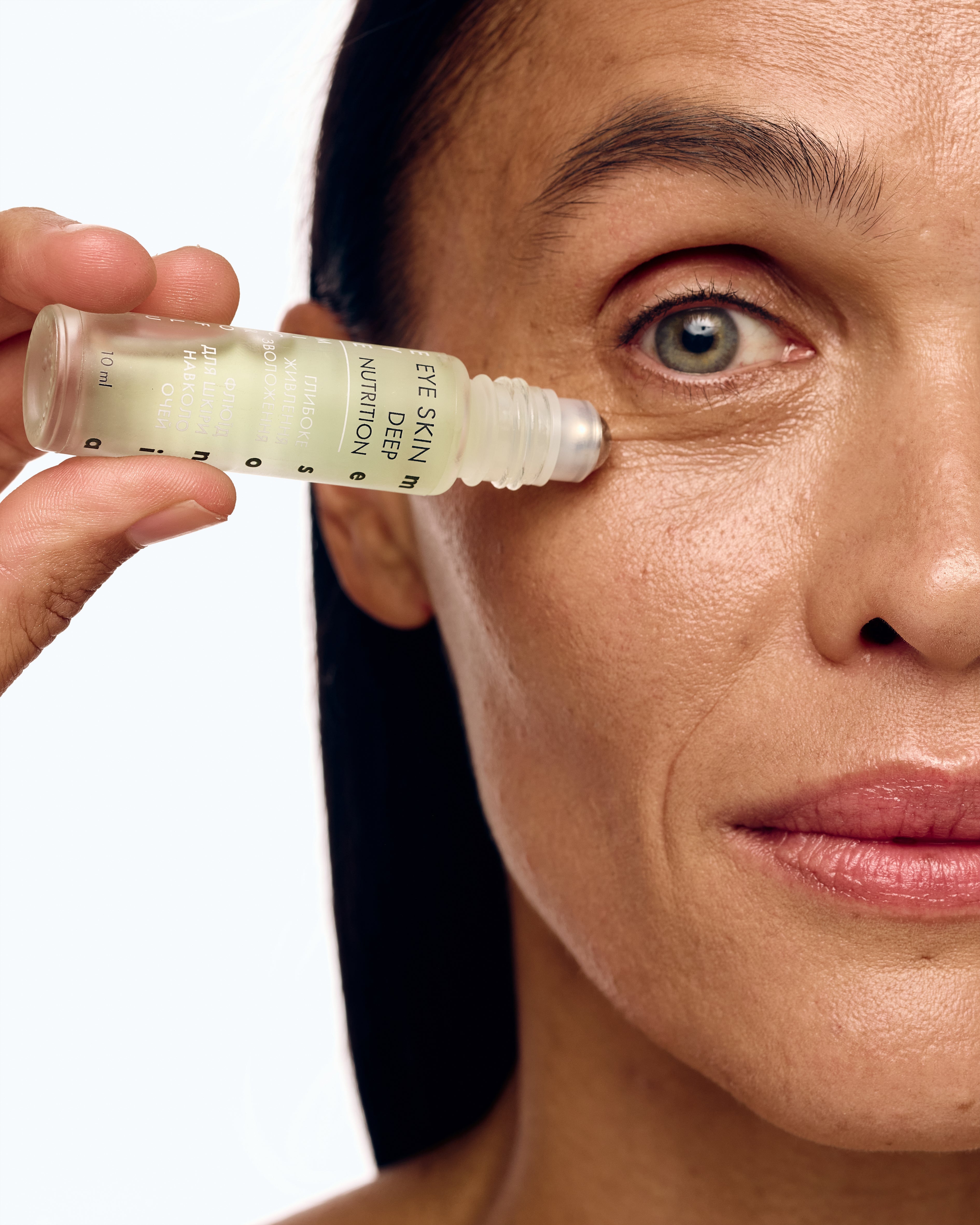 Микрофлюид для кожи вокруг глаз с эффектом ботокса с пептидами, лактобактериями, Алоэ и хлорофиллом