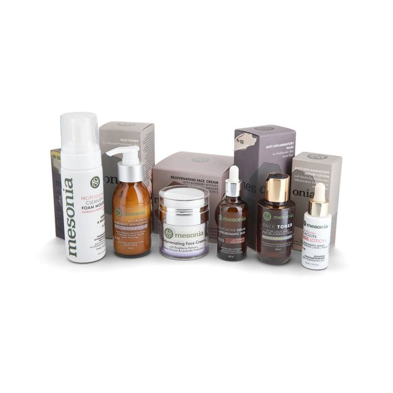 Professional Skincare Set with Kaolin Matrix Complex for Problematic Skin with Acne. Level 2 SOS