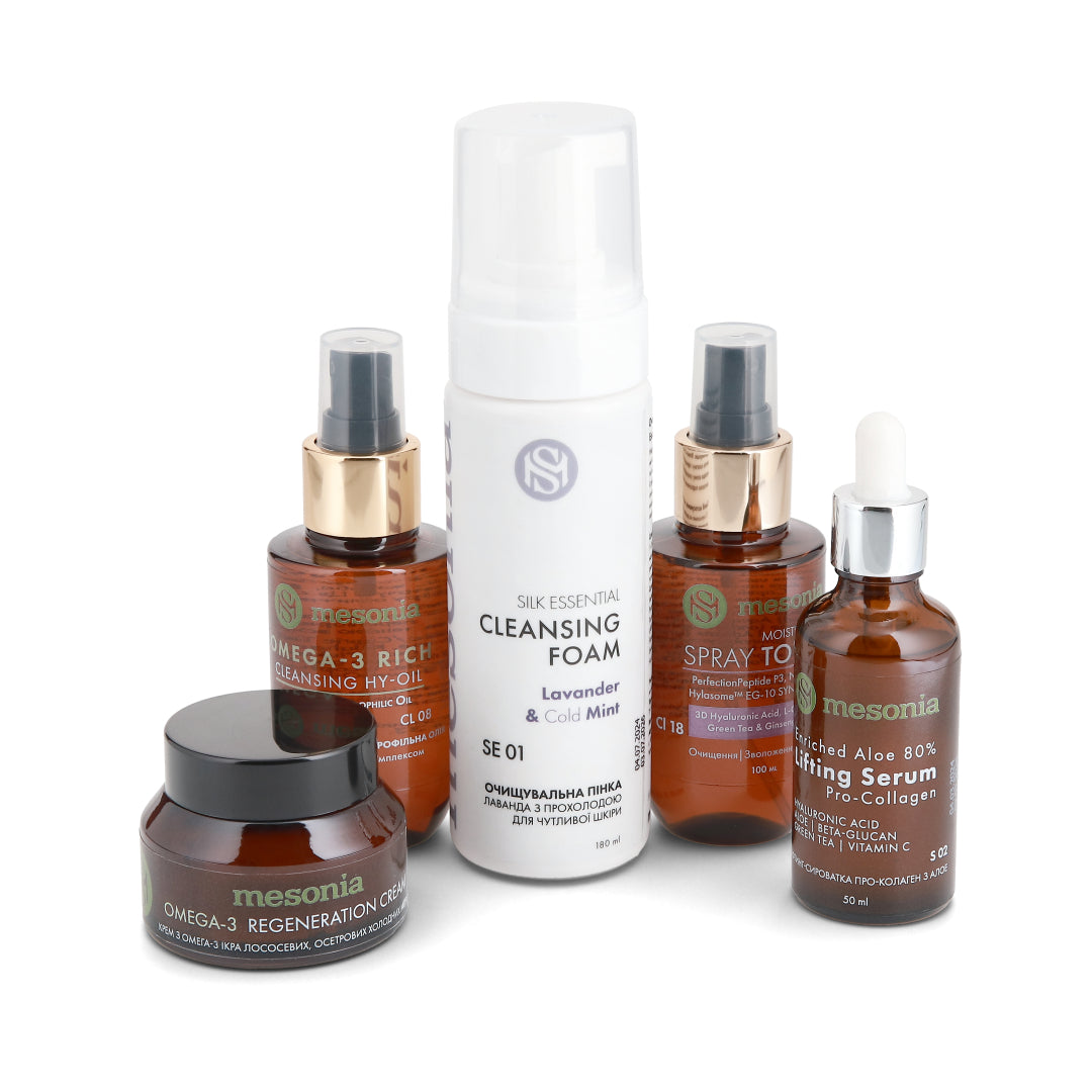 Set04: Professional skincare set with Aloe complex for daily care of atopic skin