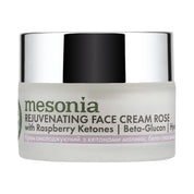 Rejuvenating face cream with raspberry ketones, beta-glucan, hyaluronic acid, Vit E