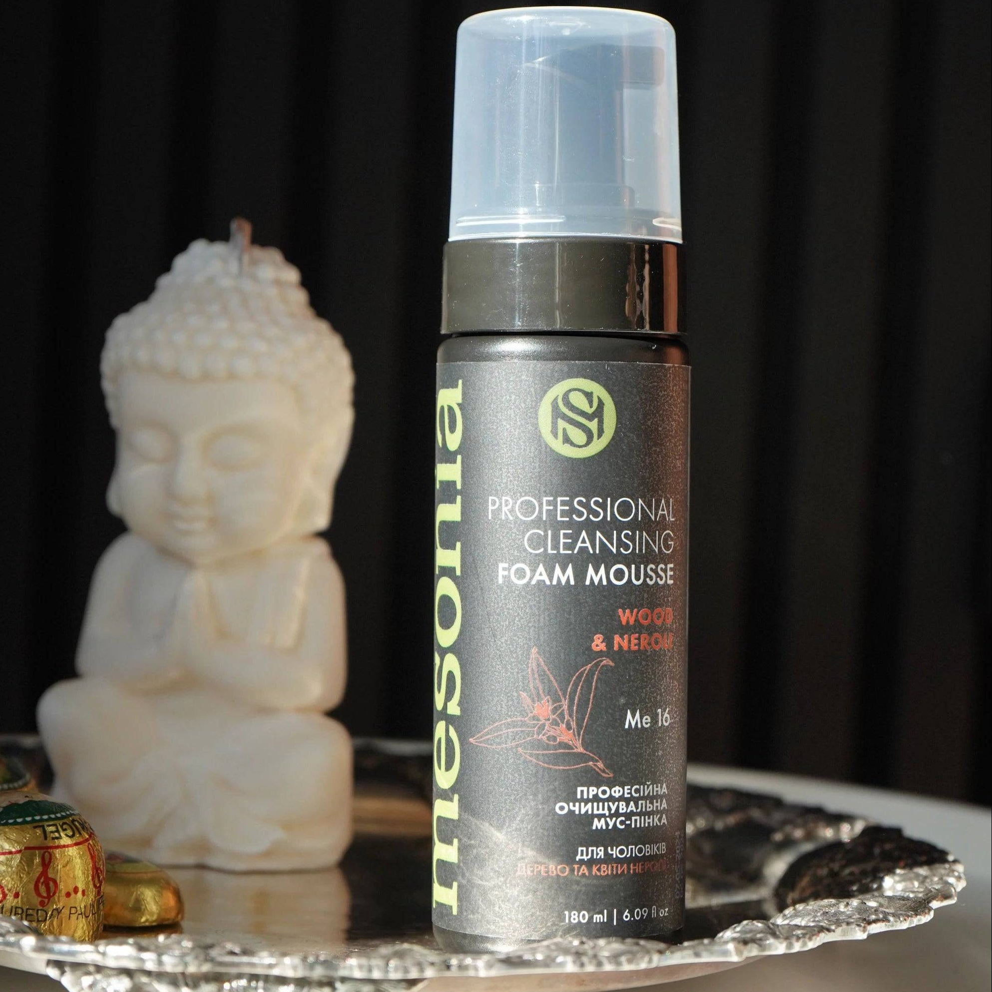 Очищувальна пінка-мус для чоловіків Квіти Неролі з Японським вітамінним комплексом - Mesonia