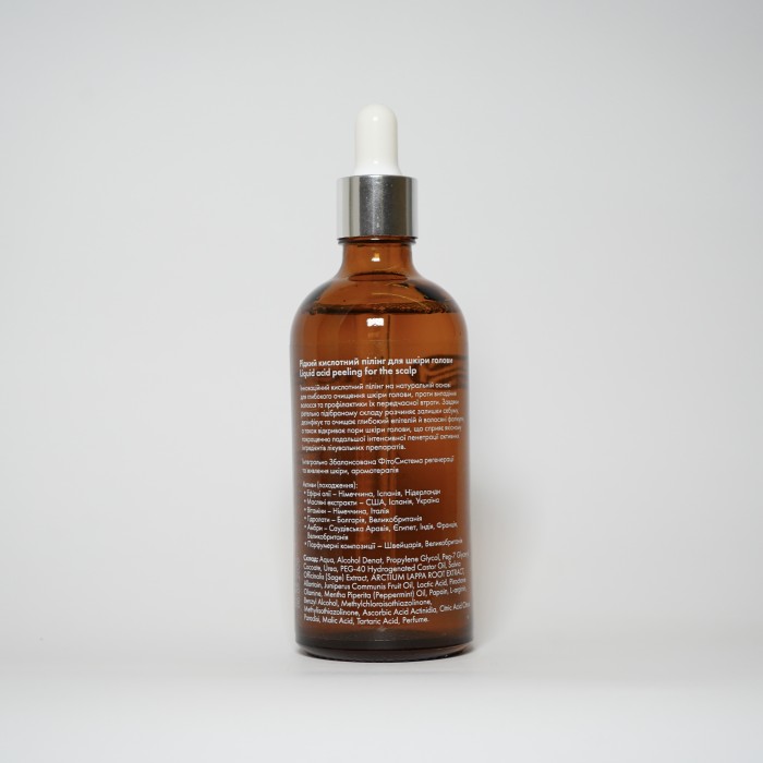 Рідкий кислотний пілінг для шкіри голови з вітамінами Nature Oil & Phyto Extracts, Silver-enriched  