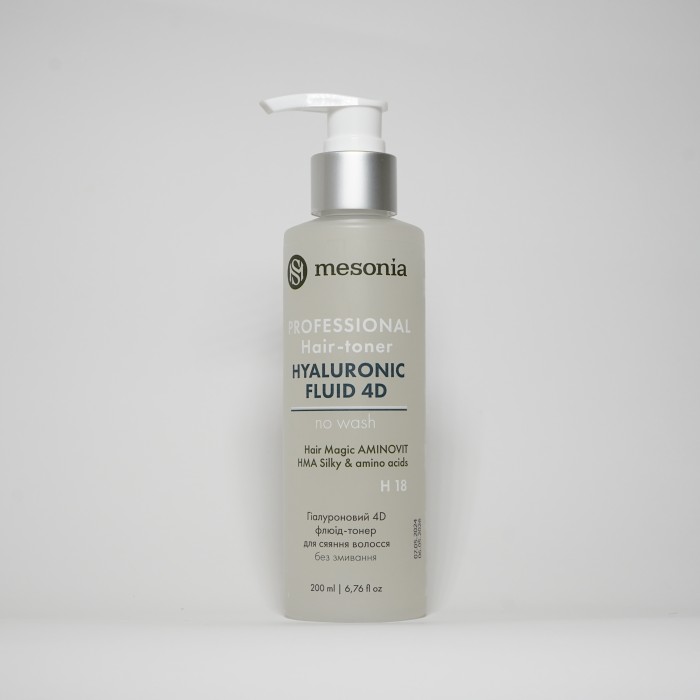 Гіалуроновий 4D-флюїд-тонер для волосся з японським комплексом амінокислот та пептидів