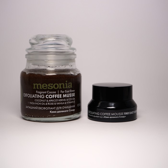 Exfoliating Coffee Mousse "Far East Brew"  Vitamines, Nature Oil & Phyto Extracts, Silver-enriched  